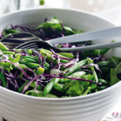 Salade de chou aux haricots verts