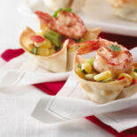 Mini-tacos aux crevettes avec salsa de maïs