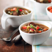 Soupe réconfort au bœuf et à l’orge