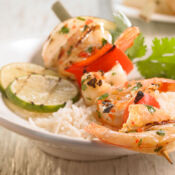 Brochettes de crevettes à la thaï